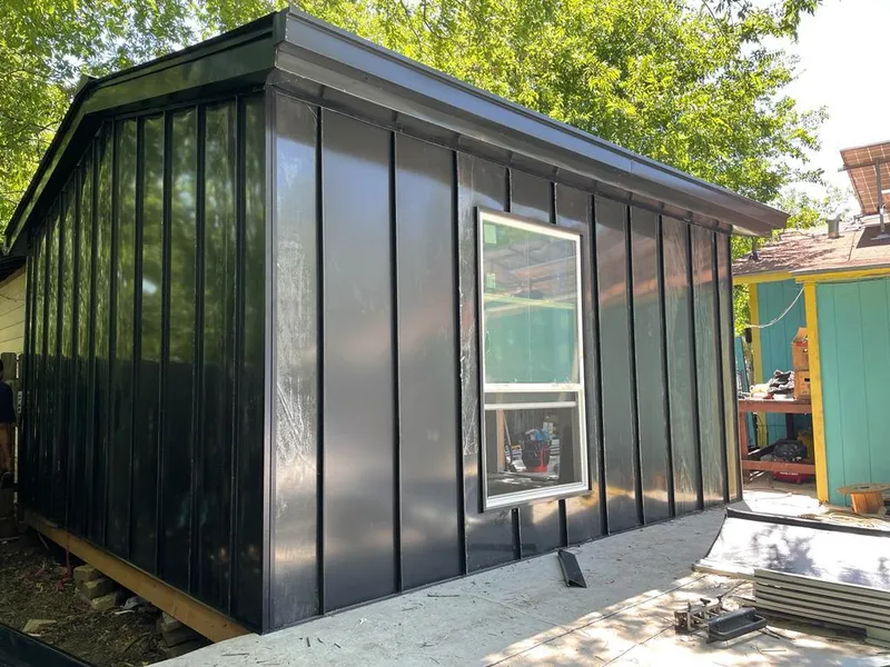 Black standing seam metal wall panels for Metal Roof Installation in Middle Paxton